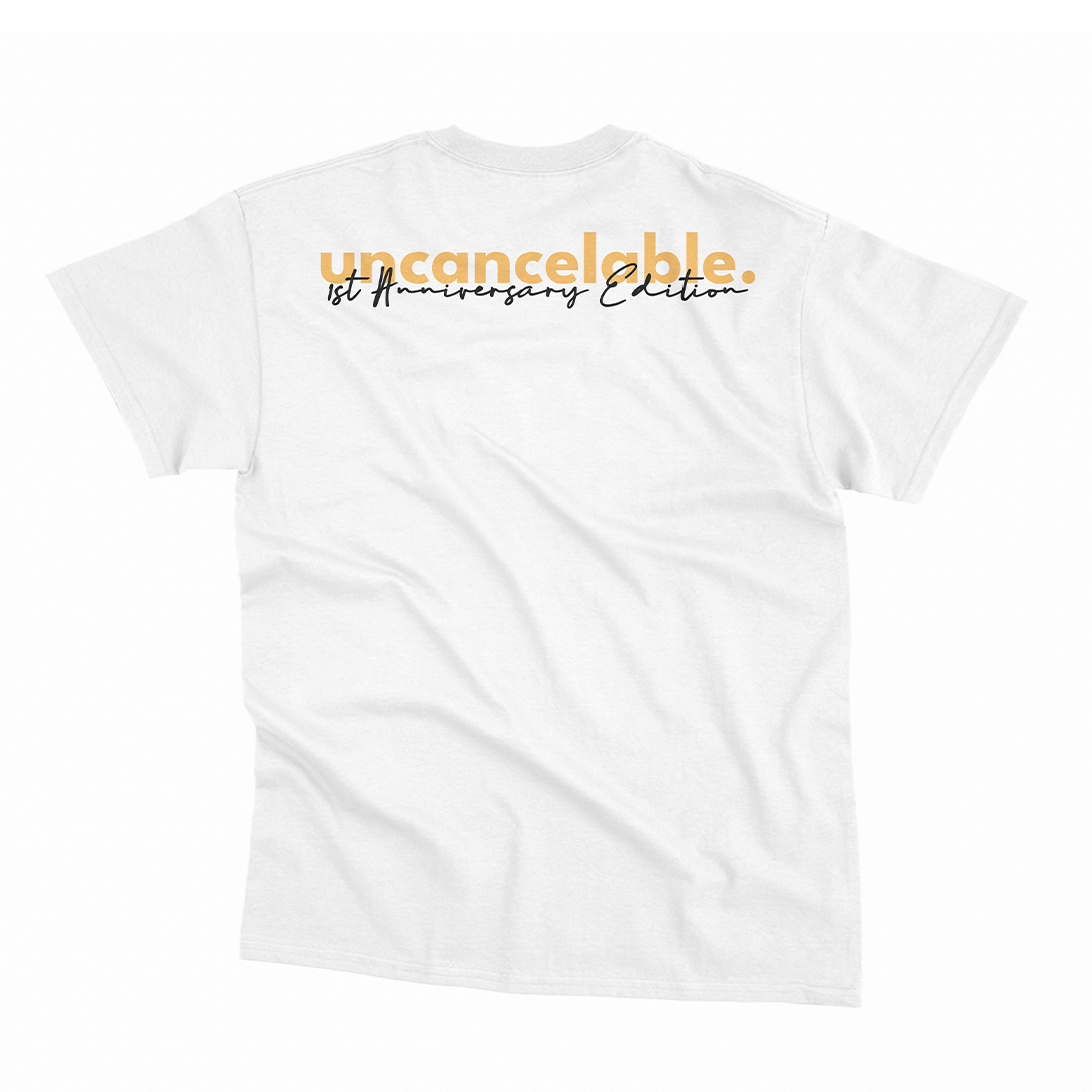 Uncancelable White Traditional T-Shirt Anniversary Edition ( Bundle )